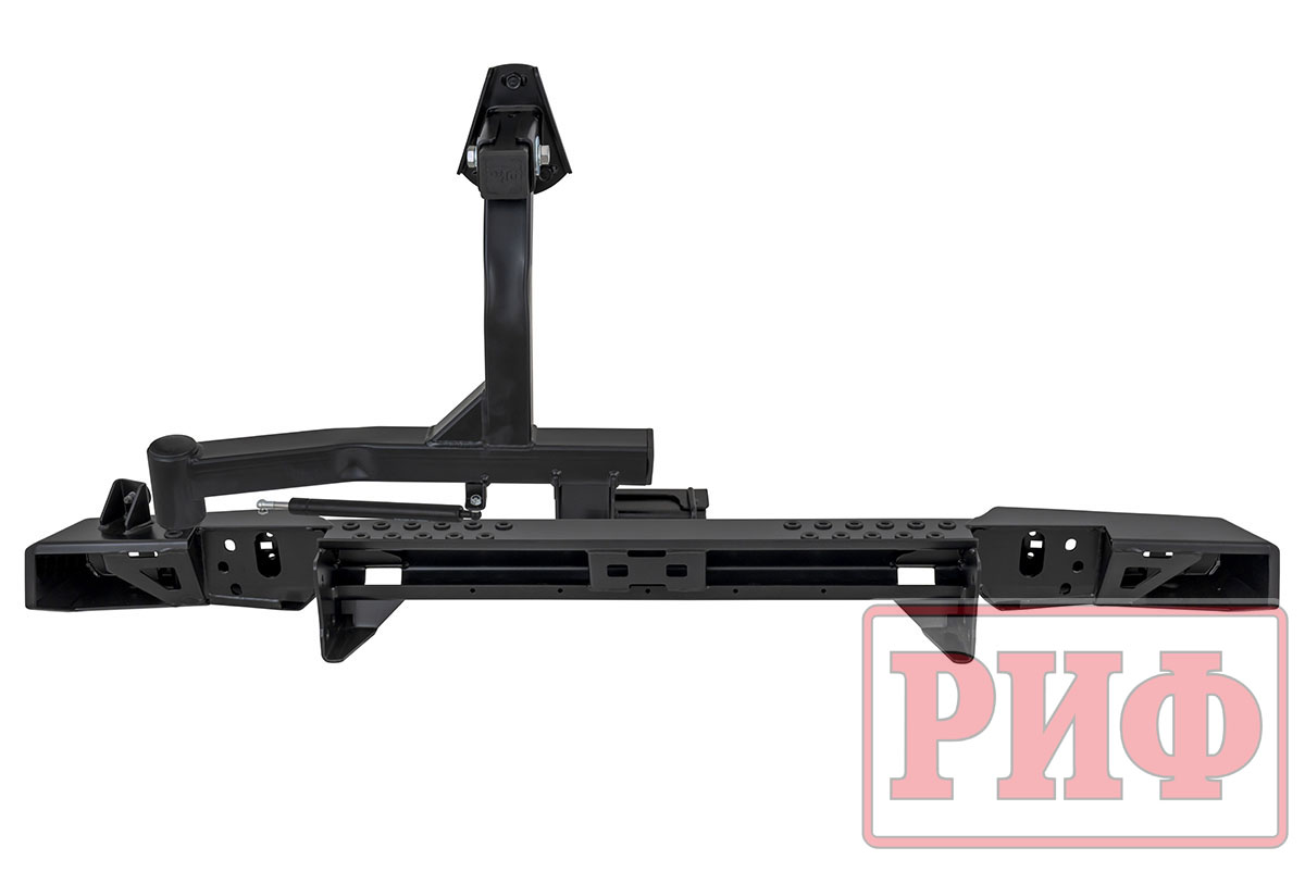 Бампер РИФ силовой задний УАЗ Хантер с фонарями, калиткой, без фаркопа, стандарт