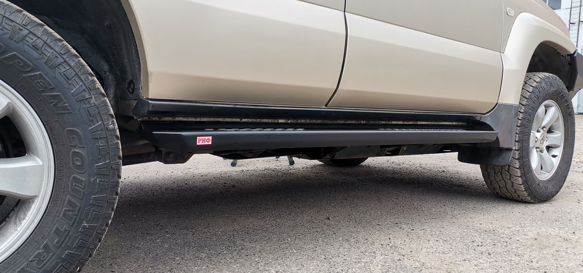 Пороги РИФ силовые Toyota Land Cruiser Prado 120