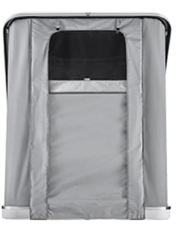 Палатка на крышу автомобиля AUTOHOME COLUMBUS VARIANT SMALL GRAY X-LONG, тент серый, лестница 215 мм