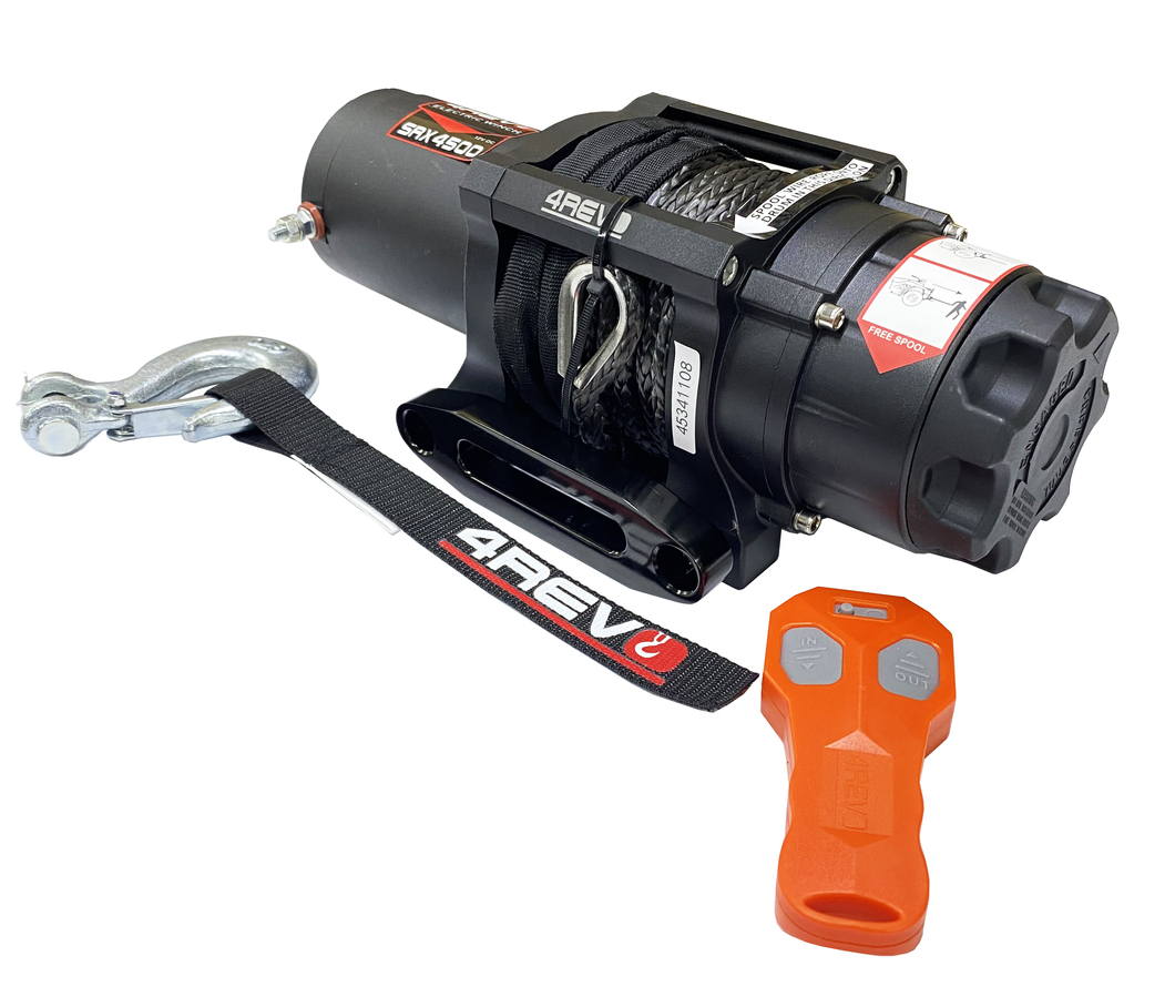 Лебедка для квадроцикла / снегохода  4REVO SLX-4500 с синтетическим тросом