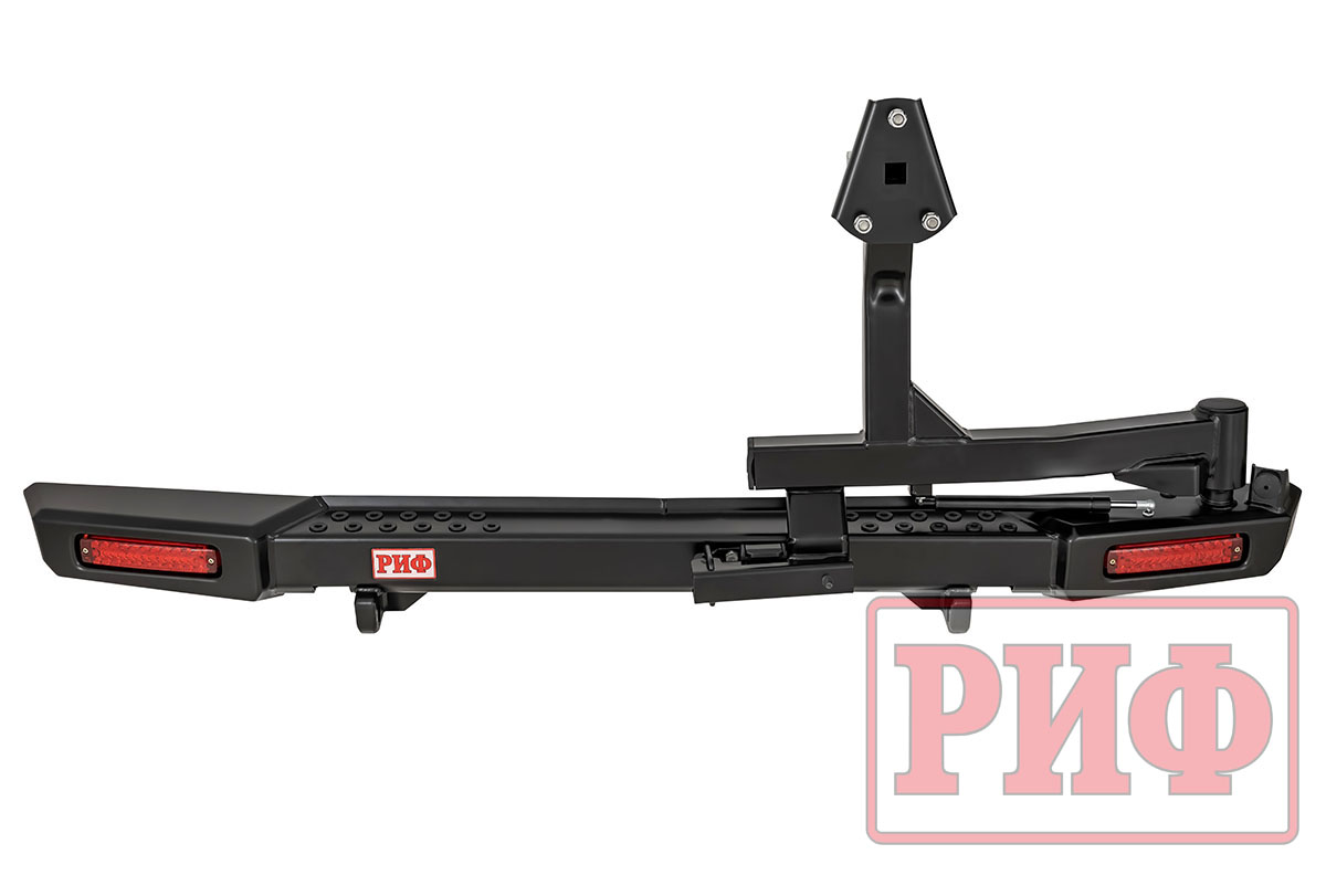 Бампер РИФ силовой задний УАЗ Буханка с фонарями, калиткой, возможностью установки фаркопа, стандарт