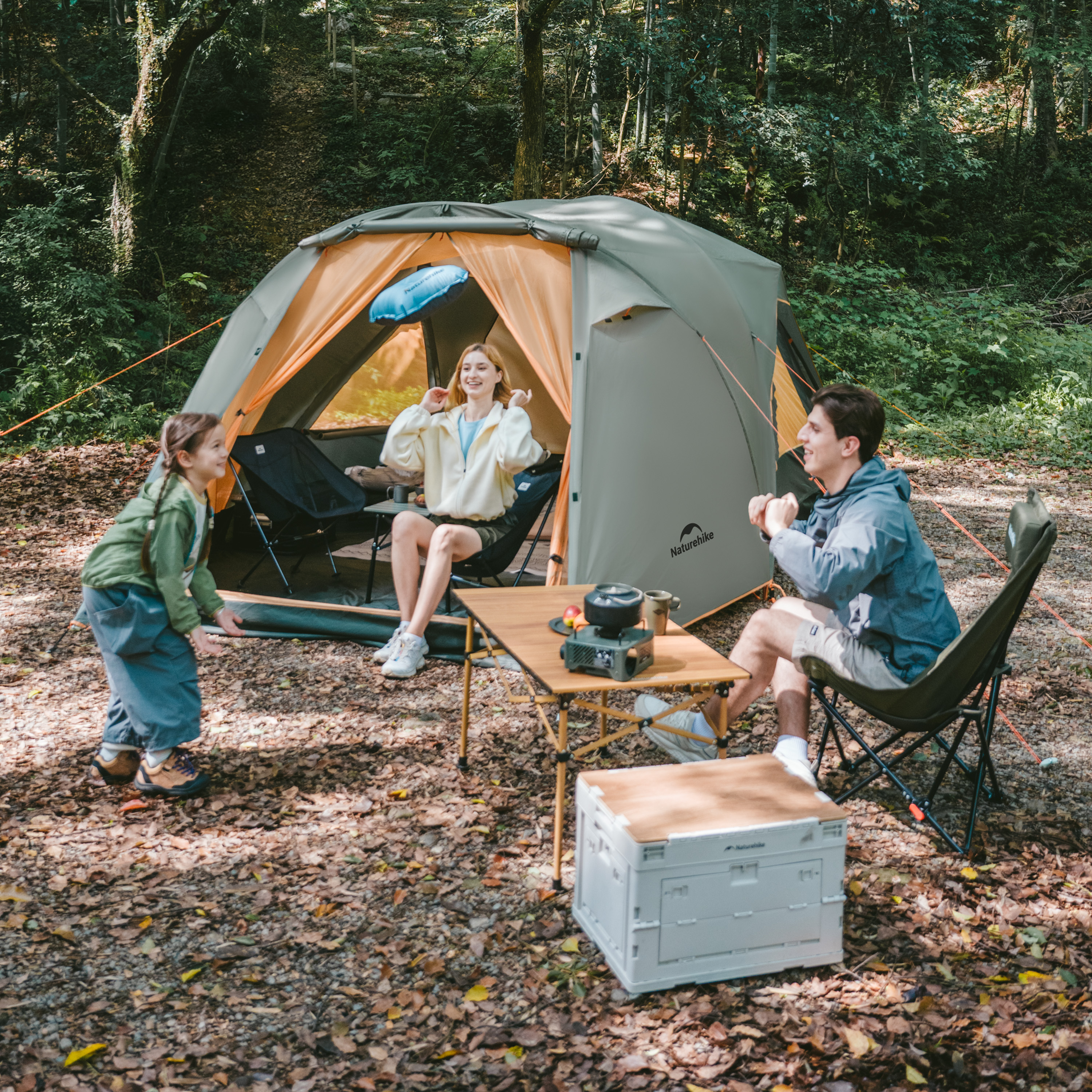 Палатка Naturehike KOTA 4, 8-местная, алюминиевый каркас, темно-зеленая