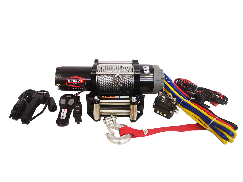 Лебедка электрическая 4REVO CX-6000 (стальной трос)