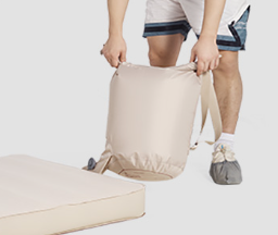 Коврик самонадувающийся Naturehike C10, двойной 200х132х10 cм, бежевый