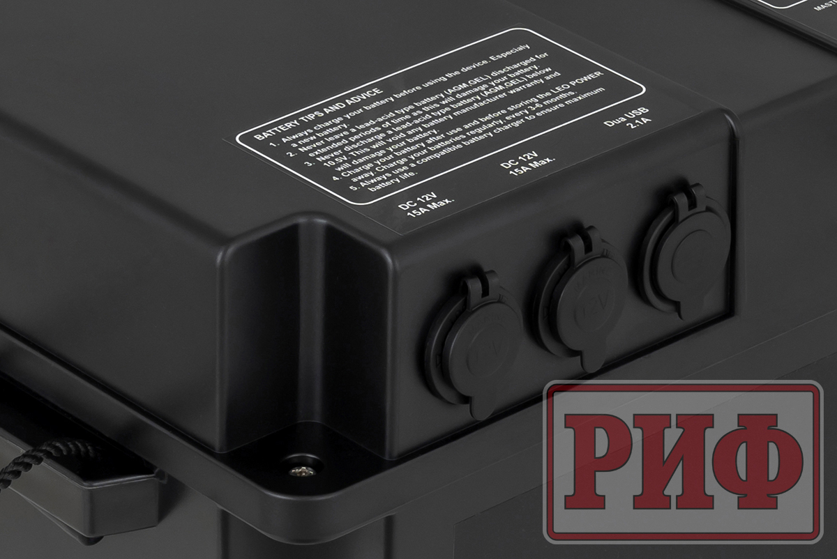 Бокс аккумуляторный 2xUSB, 2x12В, вольтметр с индикацией 420х250х330