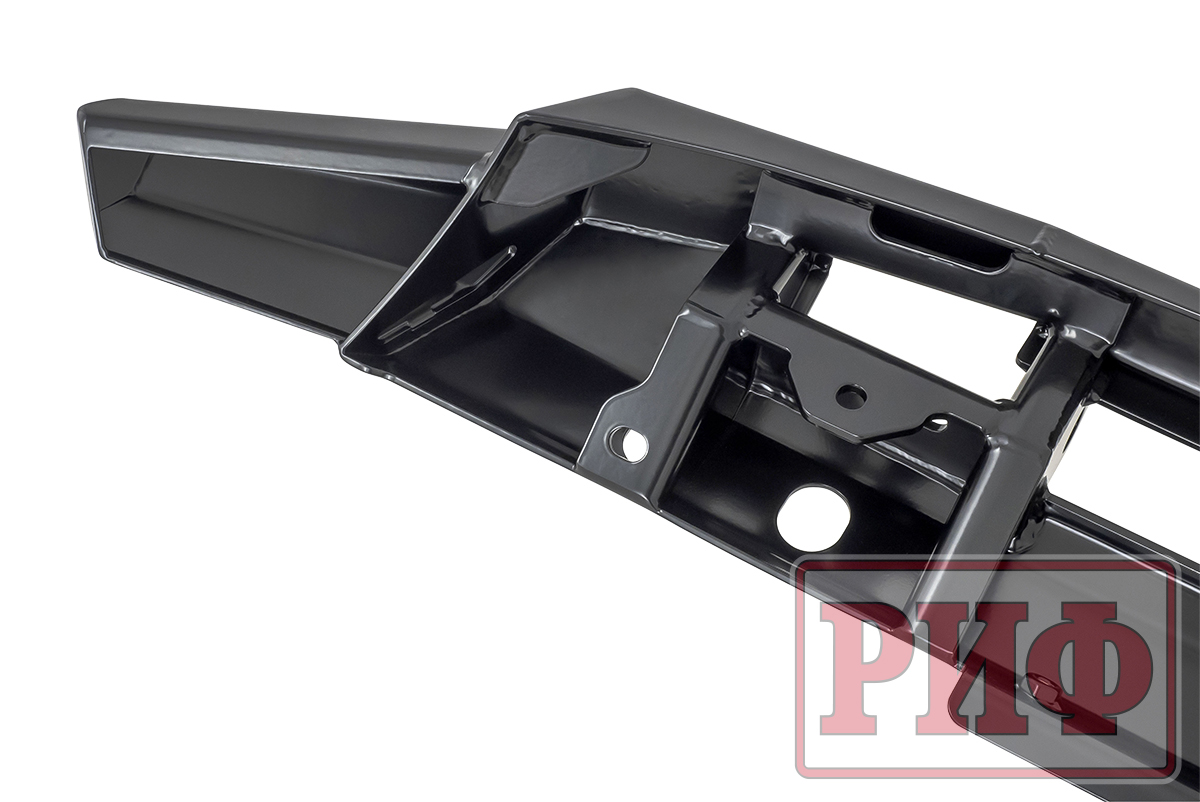 Бампер РИФ силовой передний/защита штатного бампера Mitsubishi Pajero Sport 2015-2020 с защитой радиатора