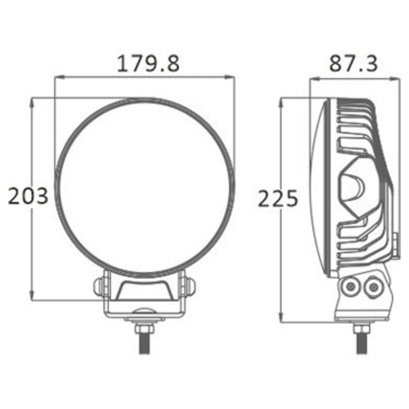 Светодиодная фара 7, 10-30 В, 30+40+5.6 Вт, Дальний+Ближний+Ходовые огни
