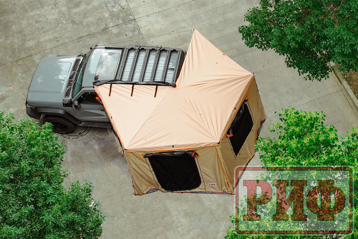 Стенки к автомобильной веерной маркизе (тамбур) РИФ 2х2 м (левые)