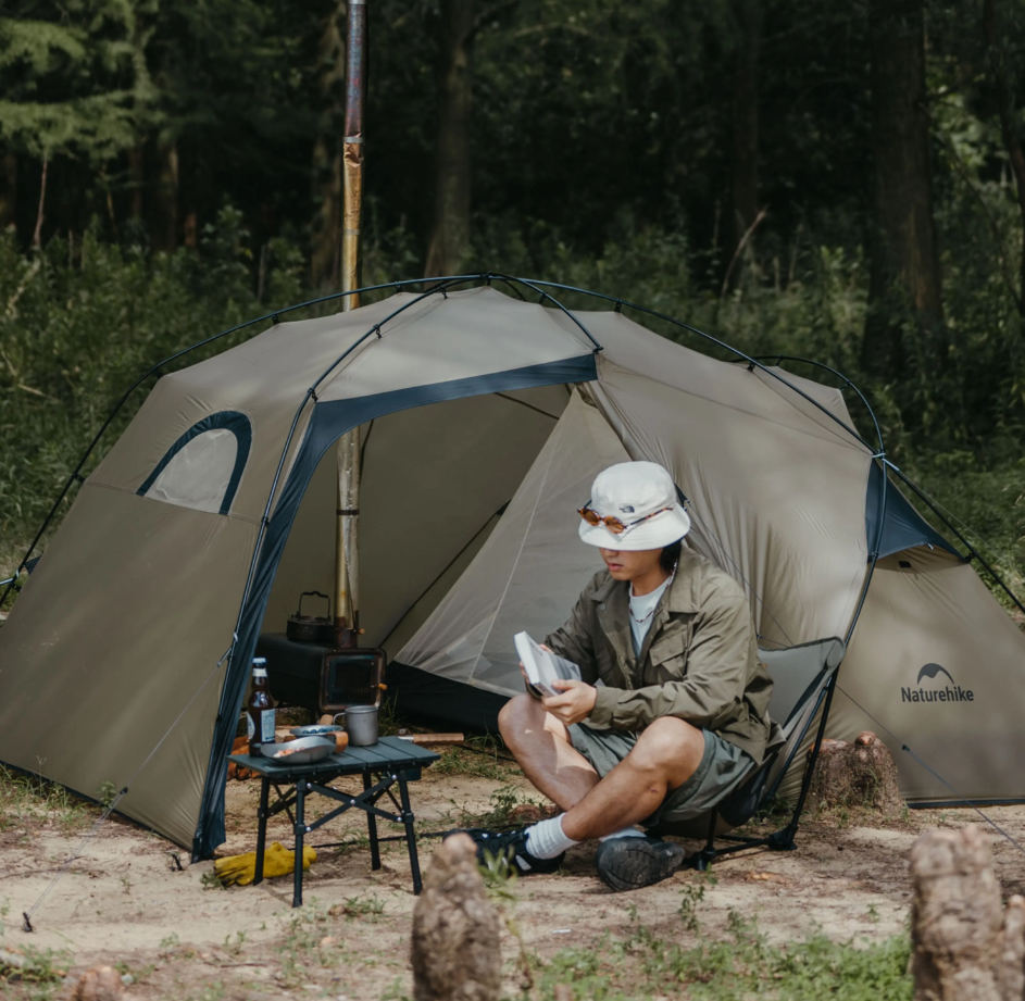 Палатка Naturehike Massif Solo 1-местная, алюминиевый каркас, песочная