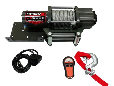 Лебедка для квадроцикла / снегохода / кроссовера 4REVO LX-5000 со стальным тросом