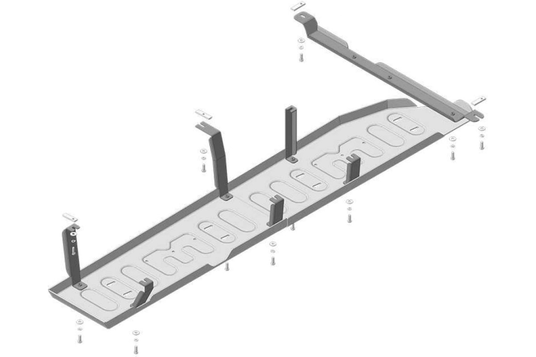 Защита алюминиевая топливного бака Tundra, 5мм.