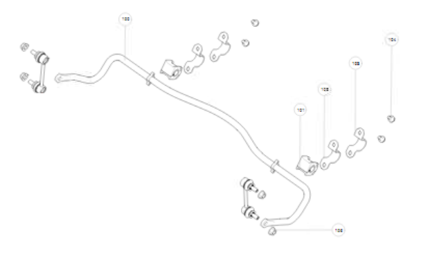 Стойка заднего стабилизатора