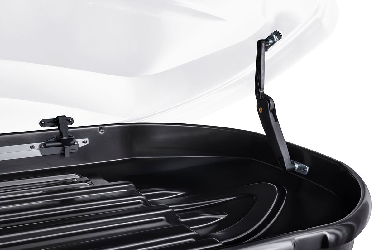 Бокс автомобильный на крышу Pentair COBRA 390L белый глянец, двусторонний