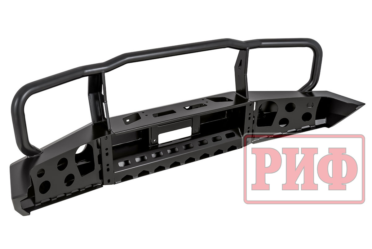 Бампер РИФ передний для Toyota Land Cruiser 76/78/79 2007+ под расширители с доп. фарами и кенгурином