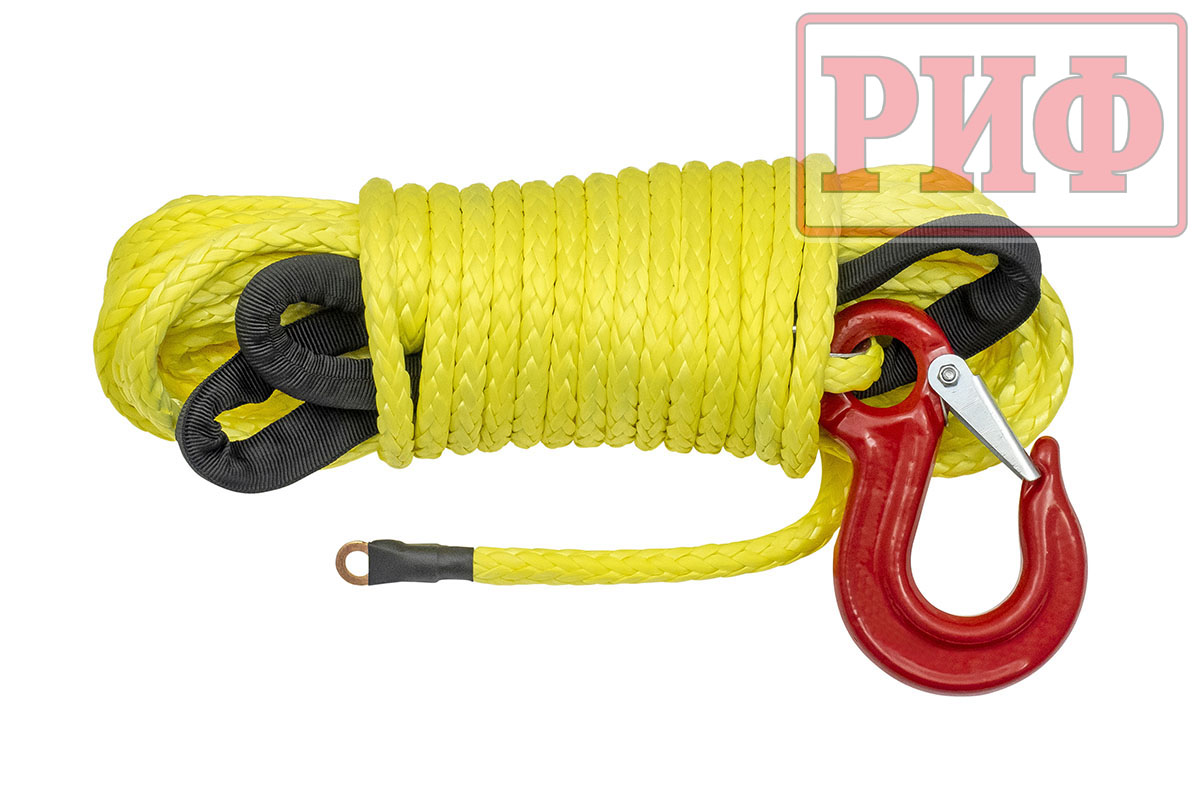 Трос для лебёдки синтетический РИФ 6 мм/15 м (готовый)