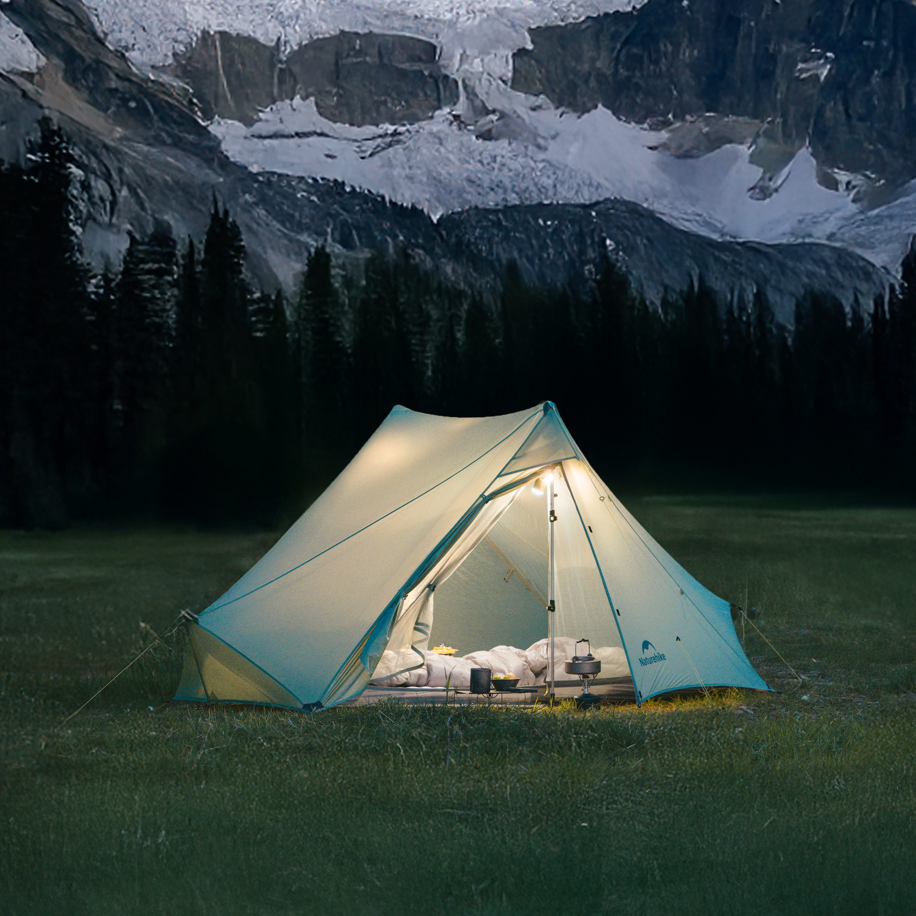 Палатка Naturehike Lingfeng UL 2-местная, зеленая