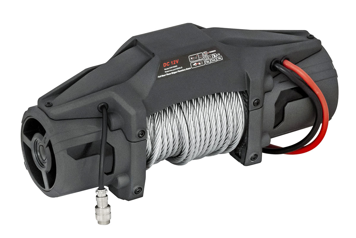 Лебёдка автомобильная электрическая 12V Runva EWV6000F 2722 кг (стальной трос)