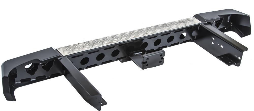 Бампер РИФ задний УАЗ Патриот (пикап) с квадратом под фаркоп и фонарями (лифт)