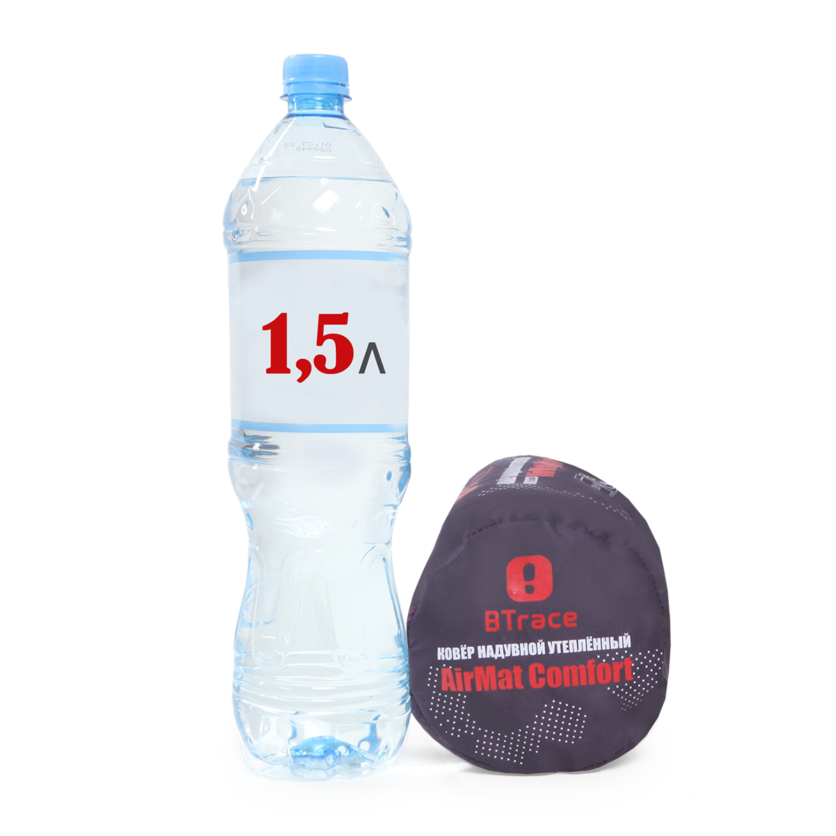 Коврик надувной утеплённый BTrace AirMat Comfort,184х52х7 см, (Синий)