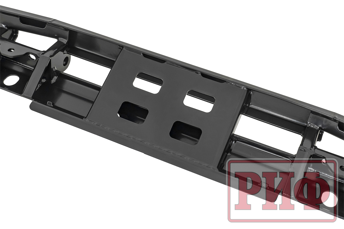 Бампер РИФ силовой передний/защита штатного бампера Mitsubishi Pajero Sport 2015-2020 с защитой радиатора