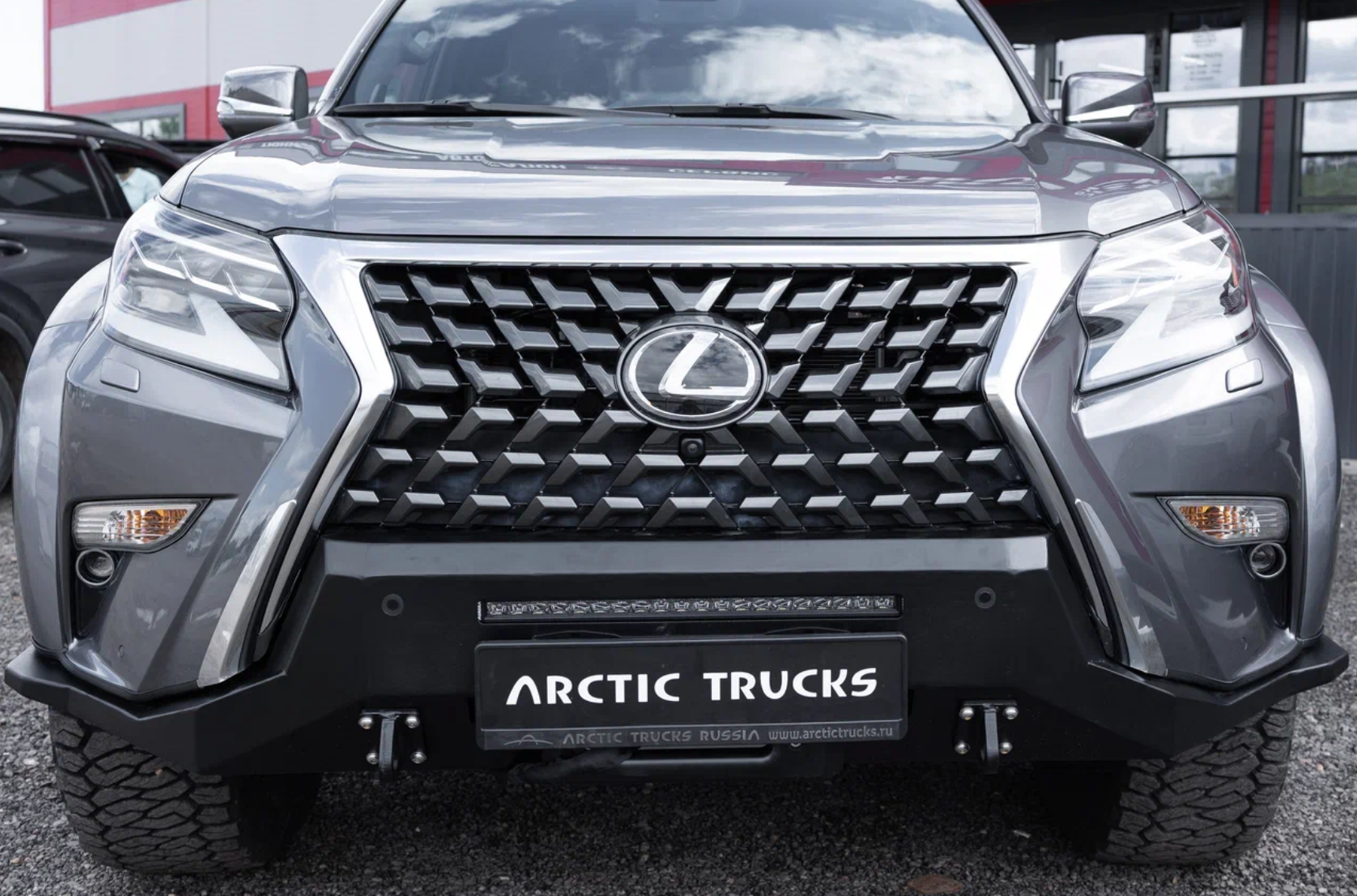 бампер силовой передний GX460 короткий АТ35