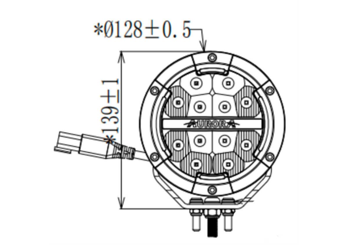 Светодиодные фары комбинированного света AURORA 128 мм 60W (2 шт.)