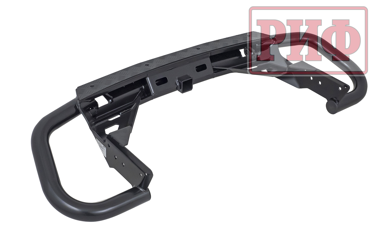 Бампер РИФ задний силовой/защита штатного бампера Haval H5 c квадратом под фаркоп (2019-2021)