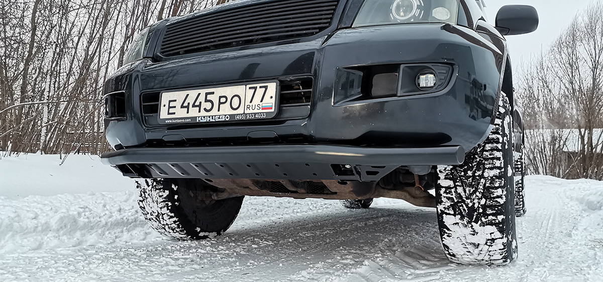 Бампер РИФ силовой передний/защита штатного бампера Toyota Land Cruiser Prado 120 c защитой радиатора