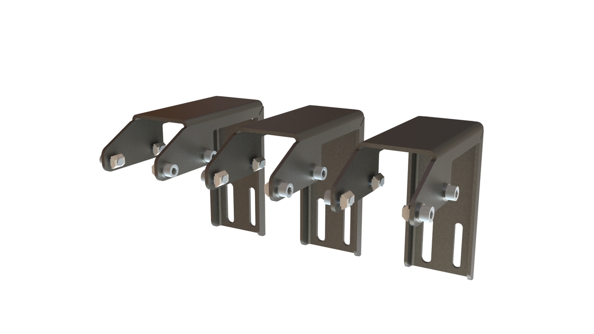 Комплект кронштейнов крепления веерной маркизы на багажник нижний