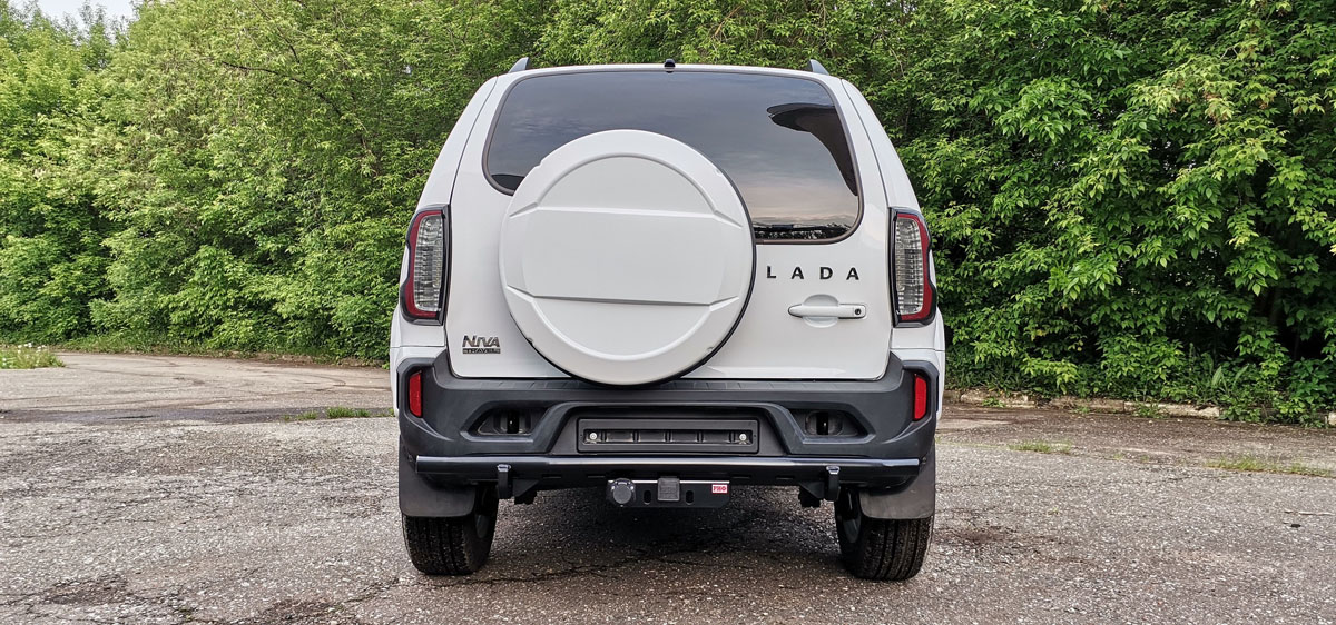 Бампер РИФ силовой задний/защита штатного бампера Lada Niva Travel с возможностью установки фаркопа