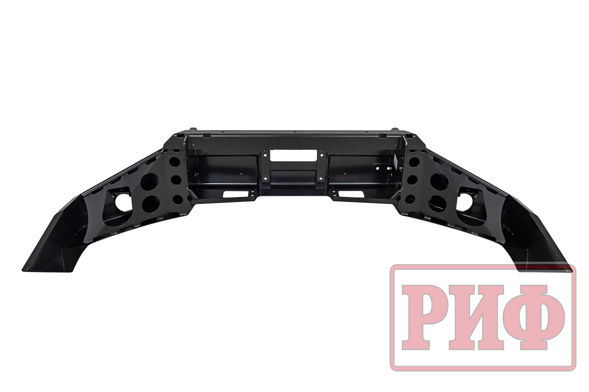 Бампер РИФ силовой передний Toyota Land Cruiser 200 2007-2015 c доп. фарами и защитой бачка омывателя