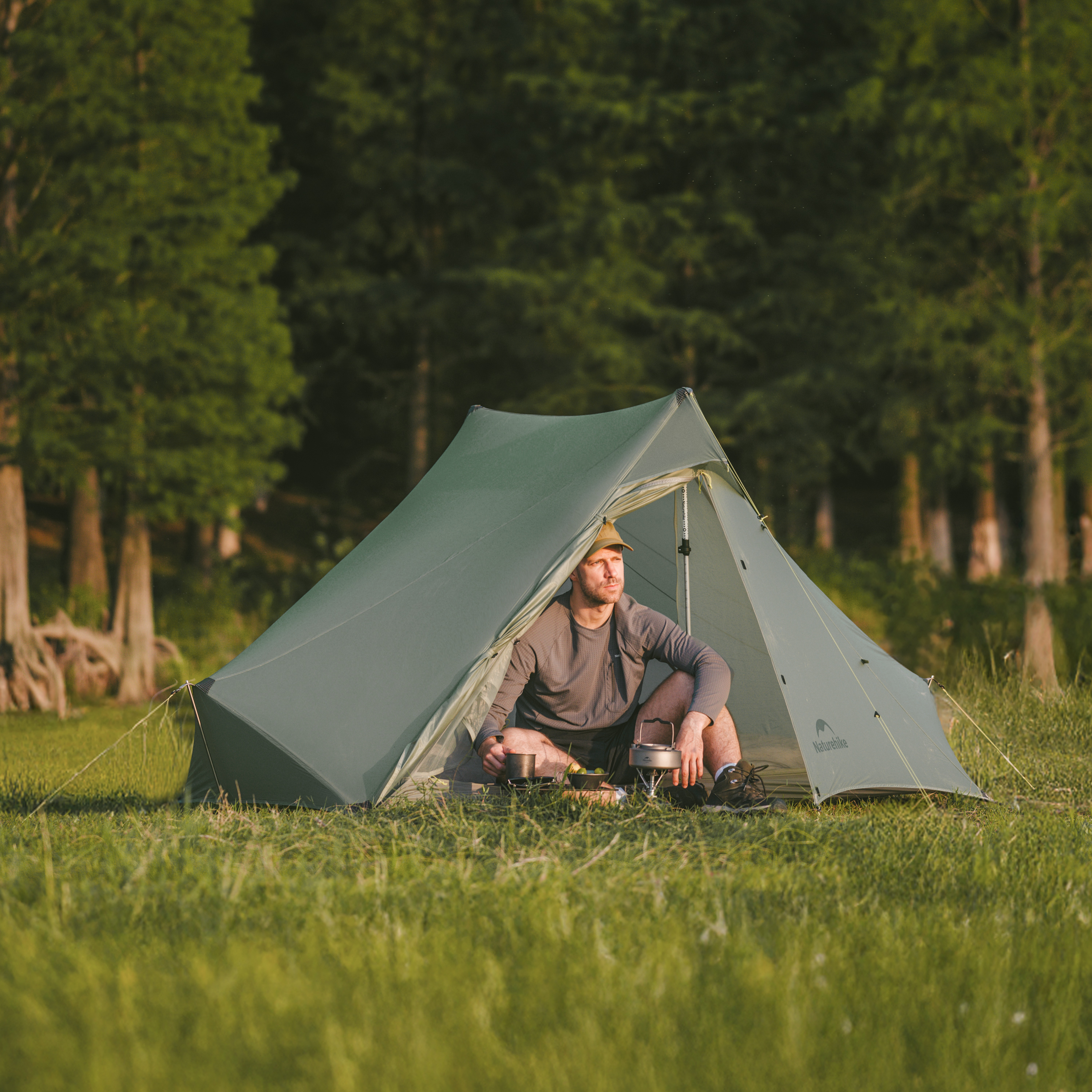 Палатка Naturehike Lingfeng UL 2-местная, зеленая