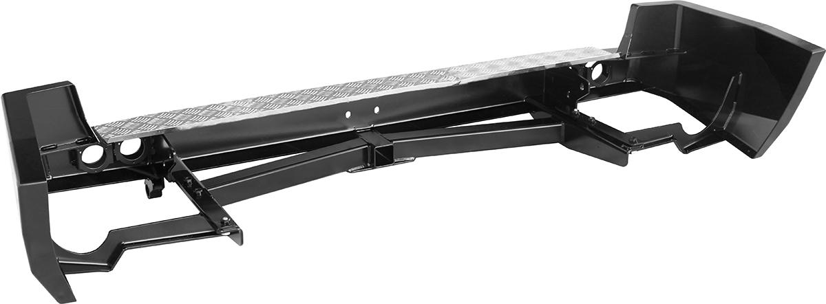 Бампер РИФ задний Nissan Patrol Y61 (с 2004+ г.в.) с квадратом под фаркоп и фонарями