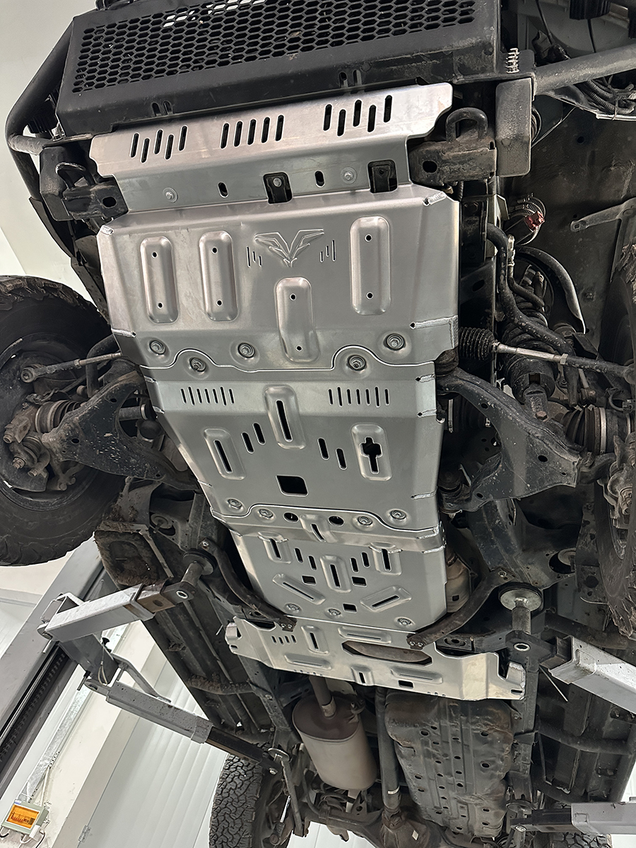 Защита Falcon радиатора, картера, РК, КПП для Toyota Land Cruiser Prado 120 (4.0), алюминий, 8 мм