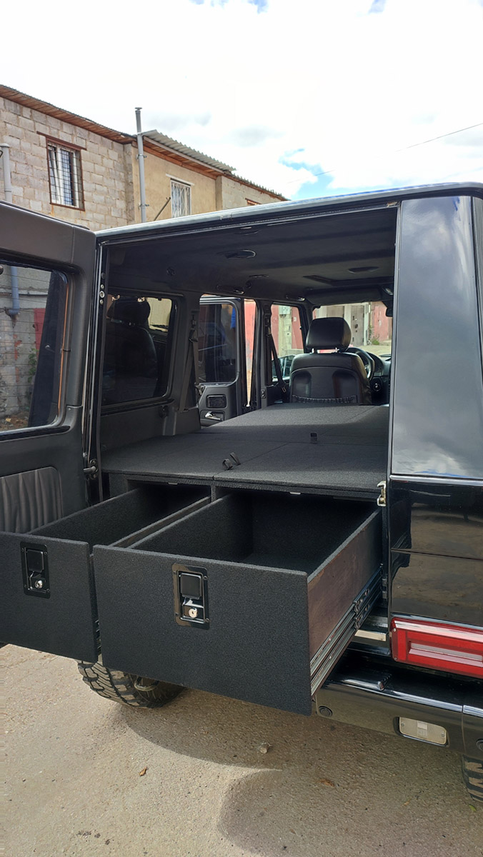 Органайзер в багажник для Mercedes-Benz G-Class (2 выдвижных ящика)