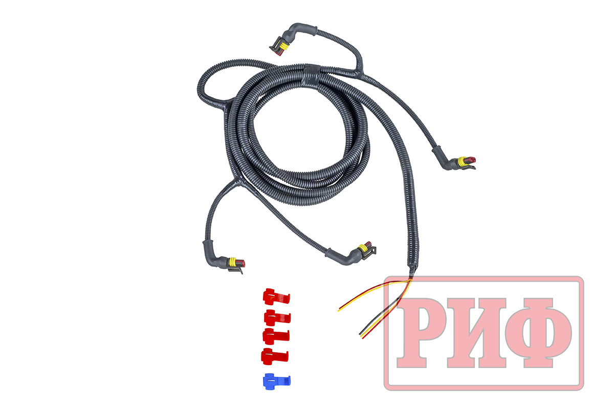 Бампер РИФ силовой задний Toyota Land Cruiser 78 2007+ с квадратом под фаркоп, калиткой и фонарями