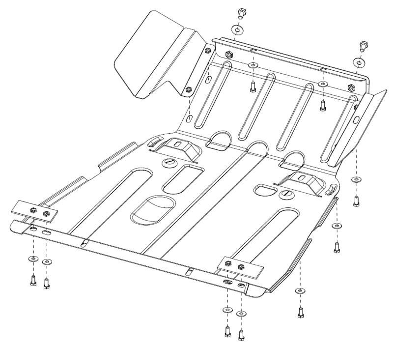 Защита картера CHEVROLET Niva (Lada 2123) , 1,7, 2003 - 2020