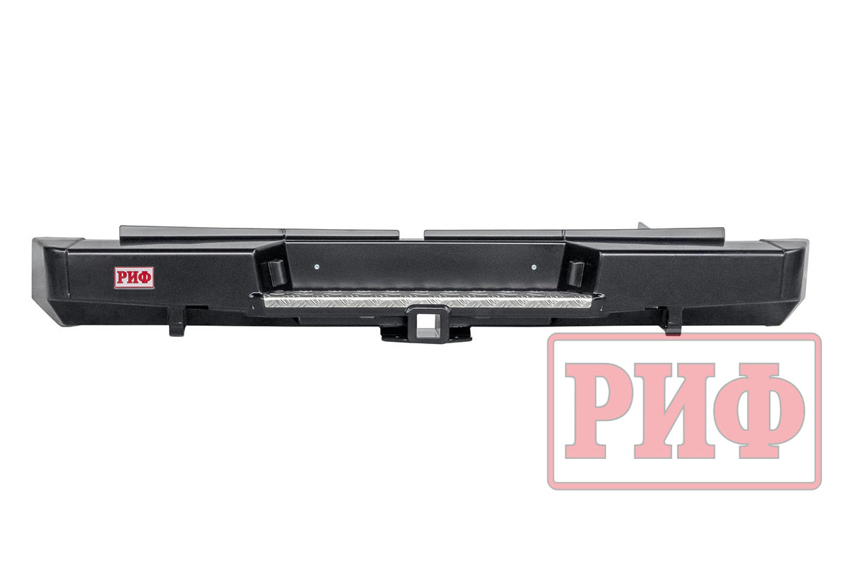 Бампер РИФ силовой задний Mitsubishi L200 2019-2022 с квадратом под фаркоп