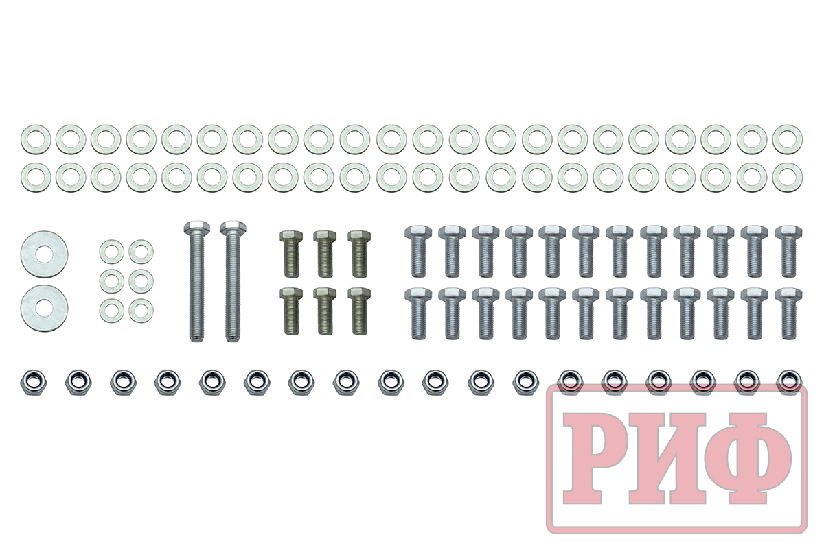 Бампер РИФ силовой передний/защита штатного бампера Mitsubishi Pajero Sport 2015-2020 с защитой радиатора