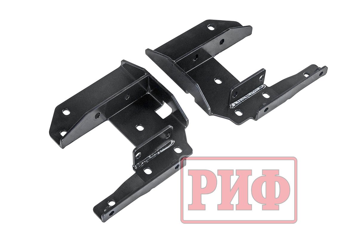 Бампер РИФ передний Toyota Land Cruiser 76/78/79 2007-2024 c доп. фарами, под штатную лебедку и расширители арок