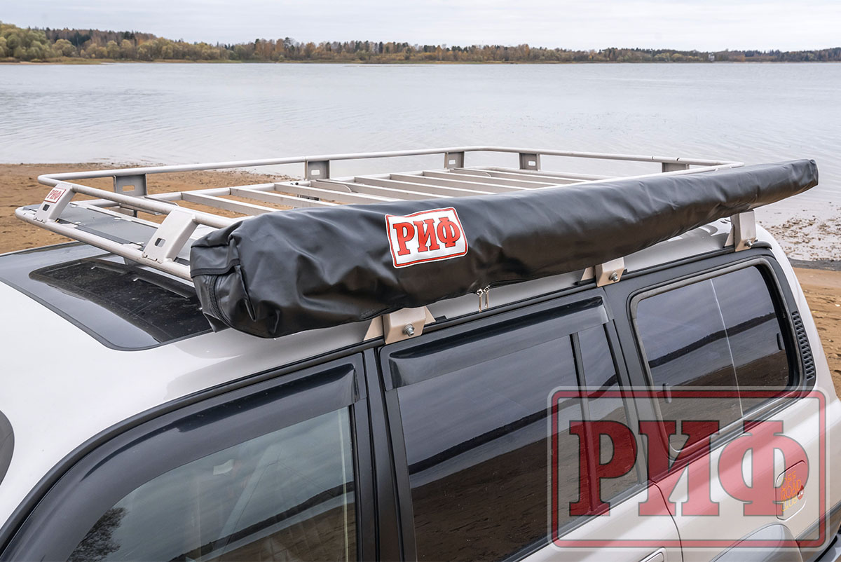 Маркиза автомобильная РИФ комбинированная (прямоугольная с веерной частью) 2,0х2,0 м (левая)