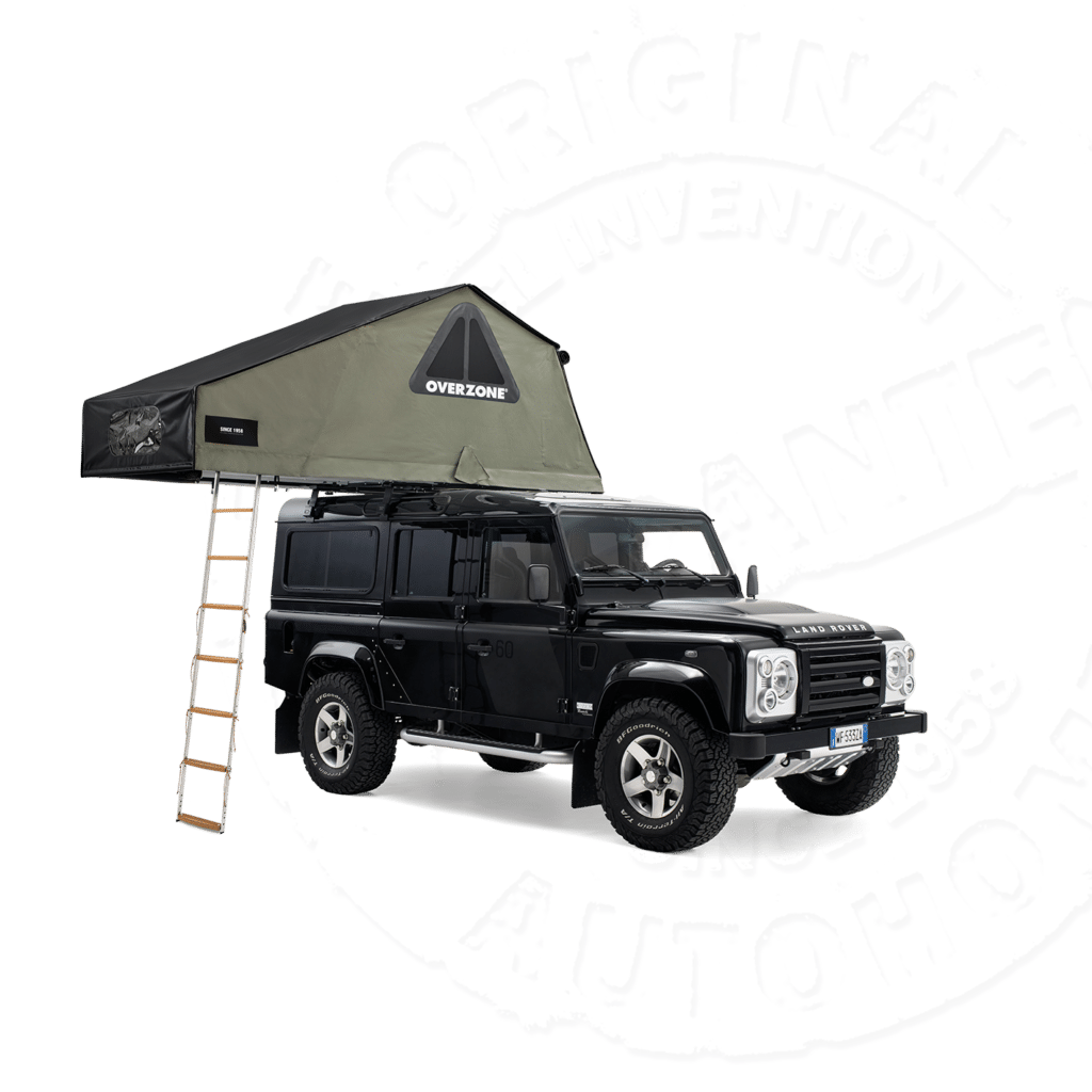 Палатка на крышу автомобиля AUTOHOME OVERZONE SMALL STANDARD, тент песочный, лестница 220 мм
