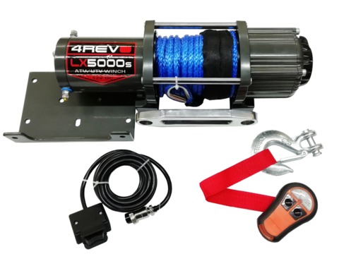 Лебедка для квадроцикла / снегохода / кроссовера 4REVO LX-5000S с синтетическим тросом