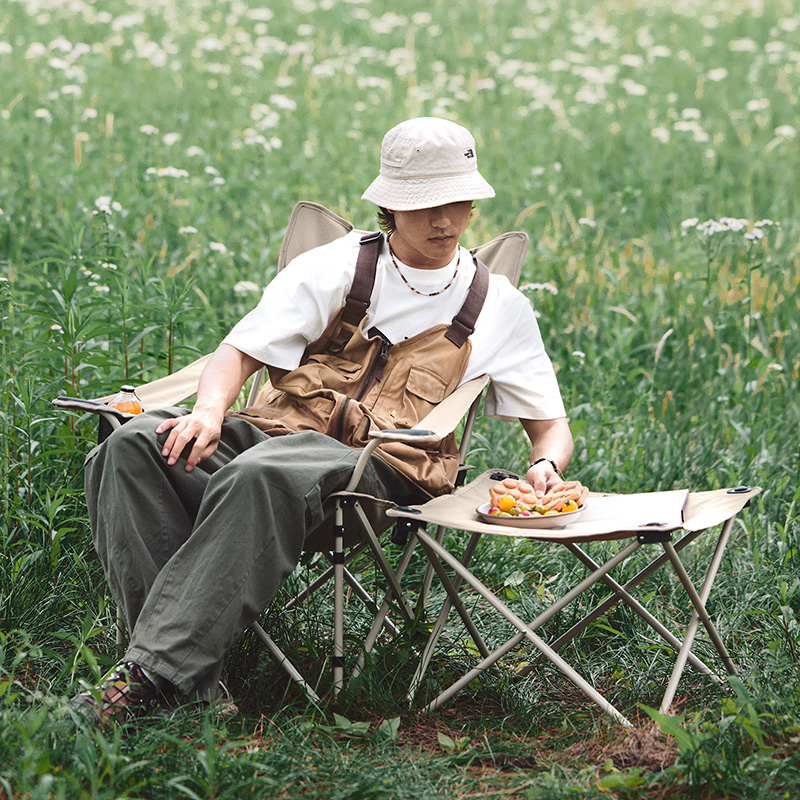 Кресло туристическое Naturehike Nightfall T05J с секцией, 149х52х79 см, до 120 кг, черное