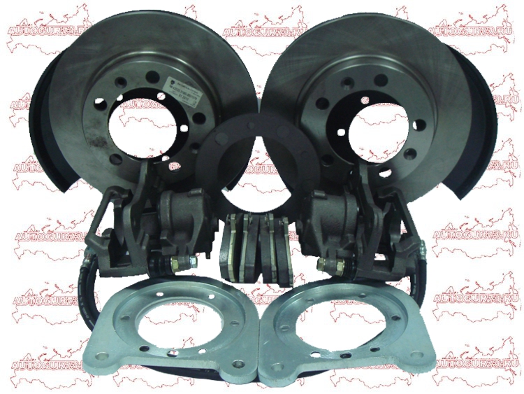 Тормоза дисковые передние УАЗ гражданский мост суппорт ГАЗ