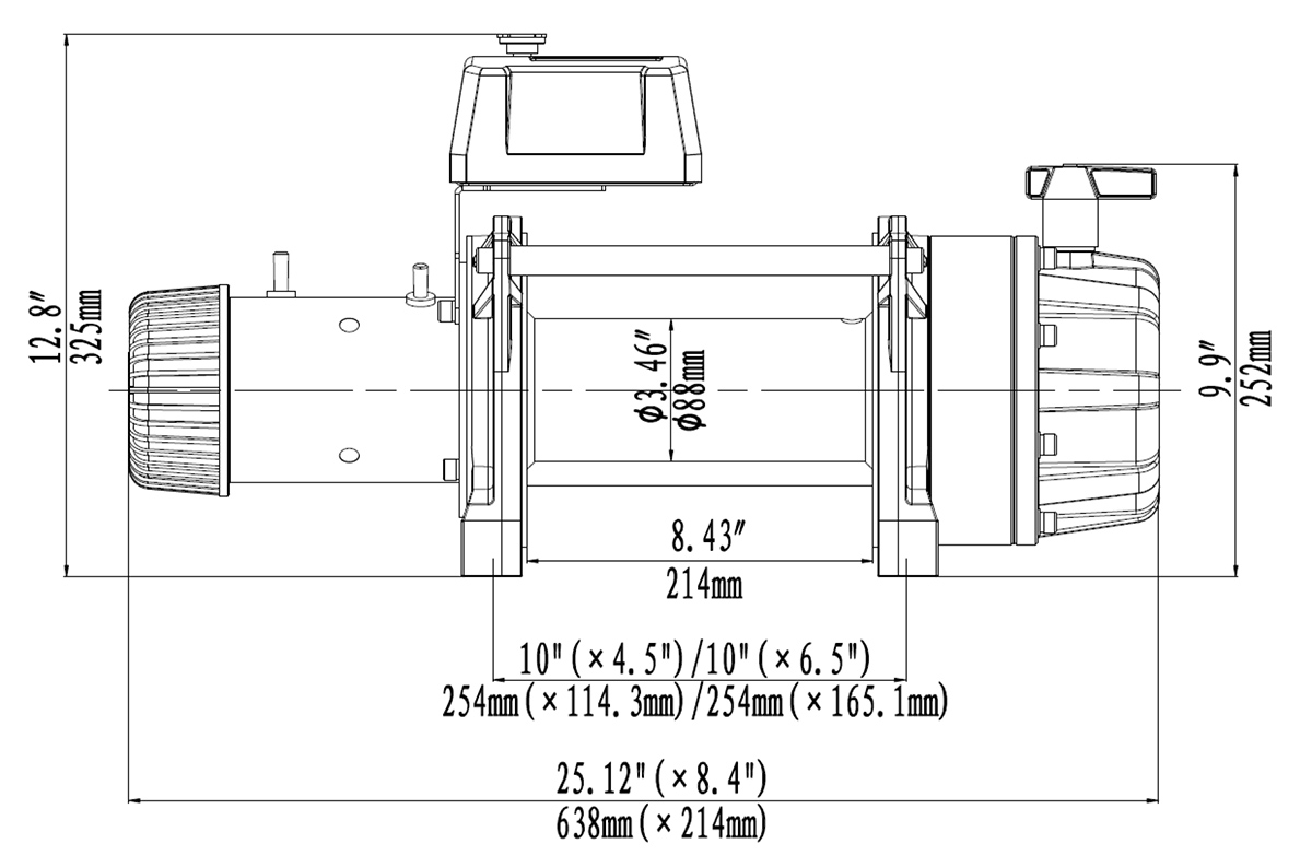 Лебёдка автомобильная электрическая 12V Runva EWB18000S влагозащищенная, стальной трос
