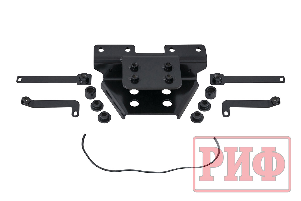 Бампер РИФ силовой задний Toyota Land Cruiser 200 2007-2015 c квадратом под фаркоп и калиткой, стандарт