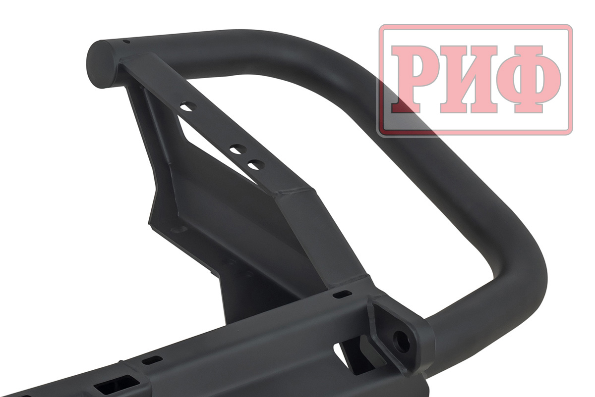 Бампер задний силовой/защита штатного бампера РИФ Toyota Land Cruiser 200 2007-2015 c квадратом под фаркоп