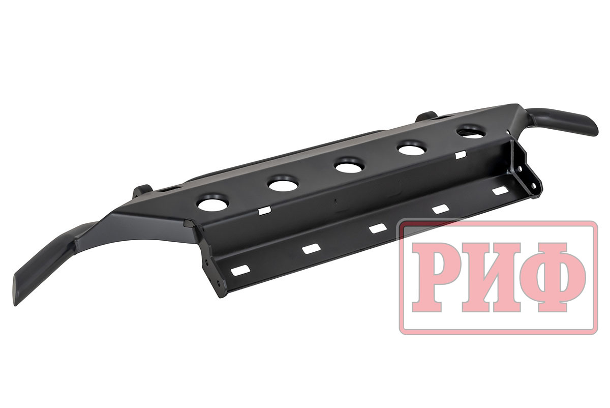 Бампер РИФ силовой передний/защита штатного бампера Lada Niva Travel с защитой радиатора