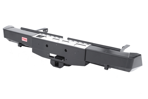 Бампер РИФ силовой задний Toyota Hilux 2015+ с площадкой под лебёдку и квадратом